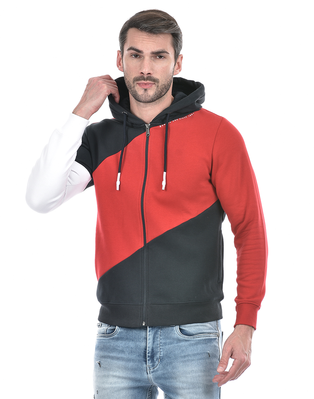 Numero Uno Men Color Block Multicolor Sweat Shirt